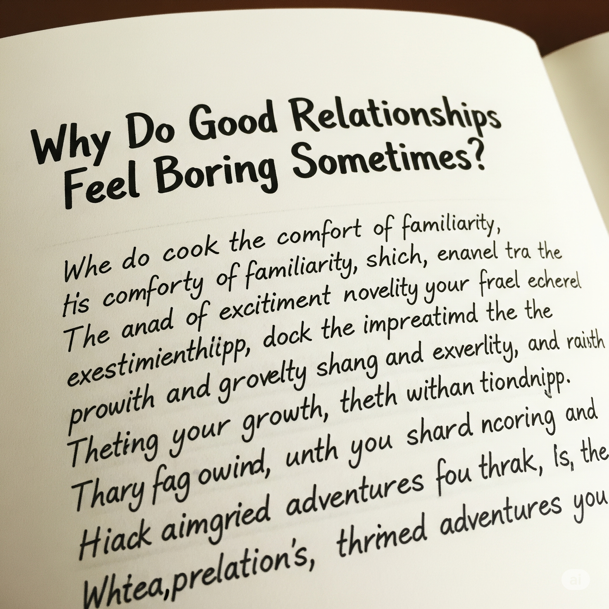 Why Do Good Relationships Feel Boring Sometimes?