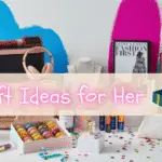 Colorful flat lay showing the best gift ideas for women, including a red purse, pink headphones, makeup, and a Smeg kitchen mixer, perfect for every occasion gift guide
